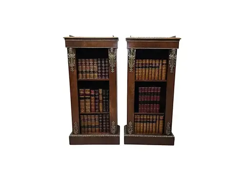 A Very Rare Pair Of 19th Century Bookcases With Ormolu Mounts