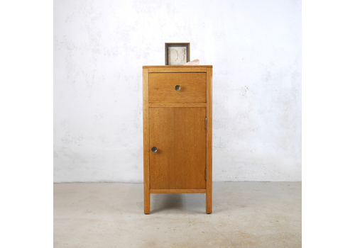 Vintage Early 20th Century Oak Bedside Pot Cabinet Nightstand #102938