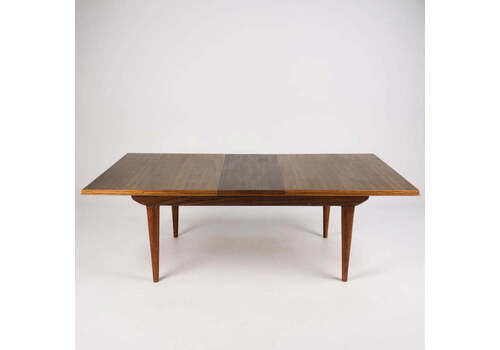 Mid Century Modern Alfred Cox Walnut & Rosewood Extending Dining Table
