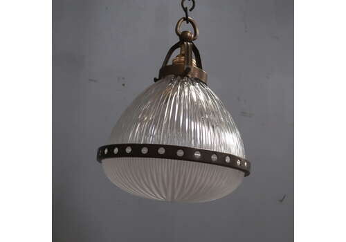 Two Part Holophane Pendant Light