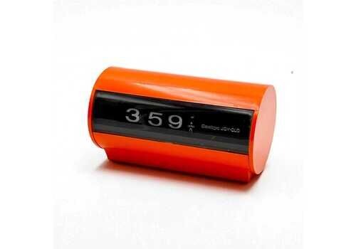 Retro 70s Sankyo Flip Clock – Japanese Space Age Digital Clock, Orange Iconic Mid Century Desk Decor