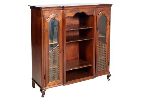 Tuscan Baroque Walnut Display Sideboard With Brass Grilles, By Michele Bonciani