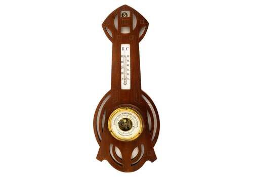 Art Deco Wood Weatherstation Vienna Around 1920s