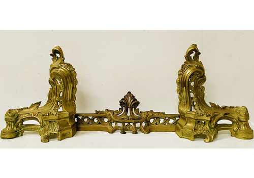 Louis XV Style Chiseled Bronze Chenet 20th Century