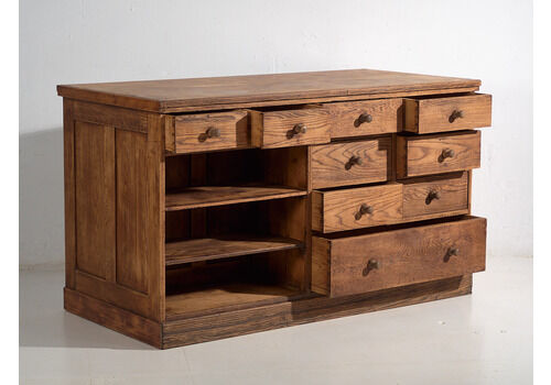 Antique Store Counter With Glass Doors And Rear Drawer Unit (C.1920) #14