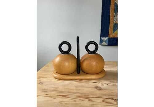 Nissen Denmark Bodum Salt And Pepper Grinder Set With Stand Postmodern 80s 90s