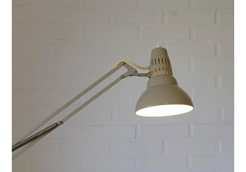 Vintage Architect Desk Lamp / Scandinavian Industrial Style / Gray Brown Table Anglepoise Lamp / Made In Yugoslavia 1970