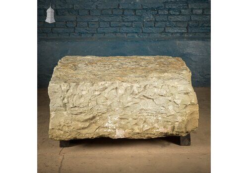Sandstone Block, Roughly Hewn Square, Approx. 3ft X 3ft