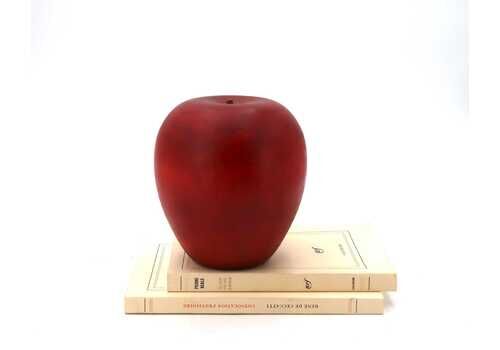 Sculpture : Giant Wood Red Apple, 1960s / Fruit, Vintage, Kitchen, Home Decor