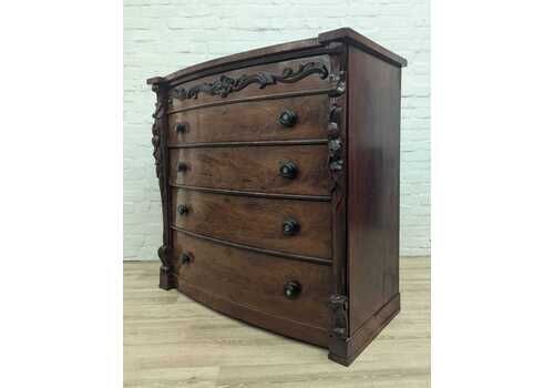 Victorian Mahogany Bowfront Chest Of Drawers