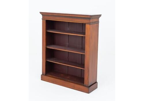 Victorian Bookcase Mahogany Open Front 1860
