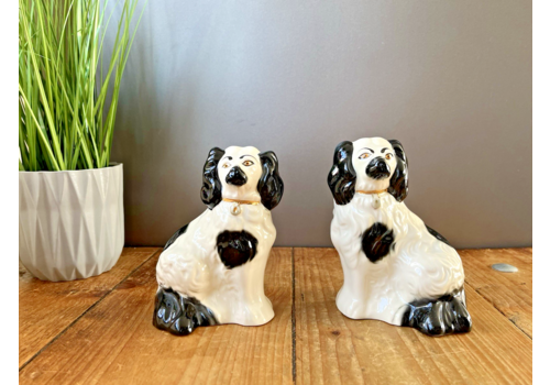 Pair Of Beswick King Charles Spaniel Staffordshire Mantel Wally Dogs 6" 1378 6