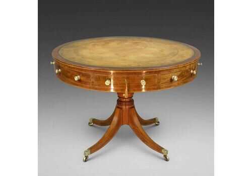 An Elegant Georgian Mahogany Drum Table