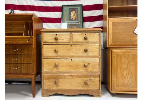 Victorian 2 Over 3 Pine Chest Of Drawers