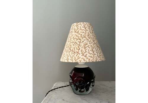Vintage Table Lamp With Handmade Shade