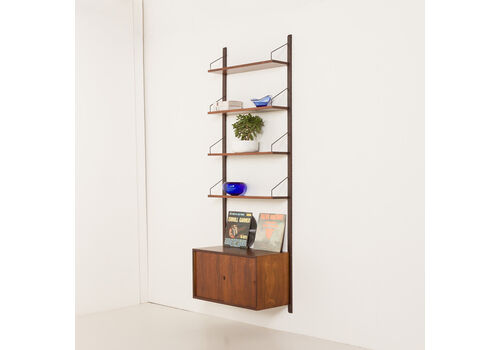 Poul Cadovius Rosewood One Bay Wall Unit For Cado, Denmark 1960s
