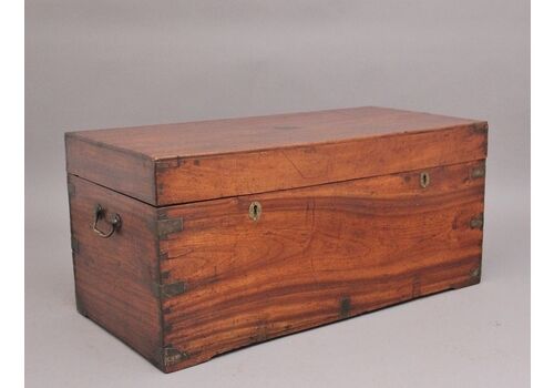 19th Century Camphor Wood Campaign Trunk