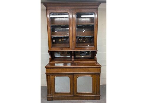 Victorian Pollard Oak Large Bookcase