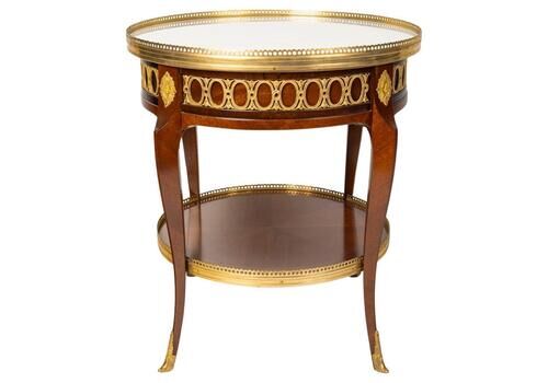 Small Pedestal Table, Napoleon III Style, 20th Century.