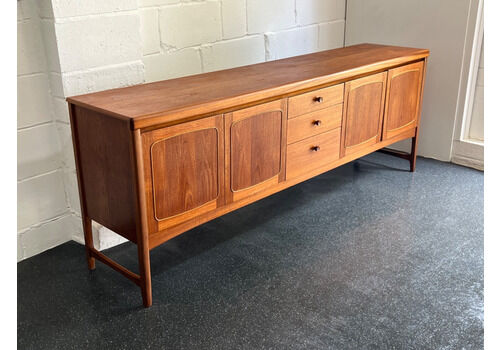 Midcentury Nathan Sideboard Squares Vintage 1960s Retro Teak (Delivery Available
