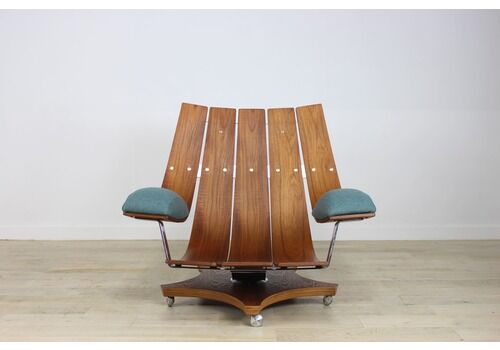 Fab G Plan Teak Housemaster Chair Re Upholstered In Camira Wool