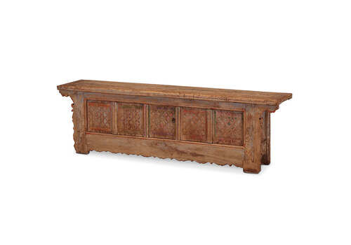 Carved Xinjiang Low Sideboard, 1920s