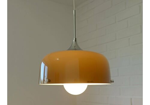 Vintage Meblo Harvey Guzzini Pendant Light / Mcm Plastic Ceiling Light 1970
