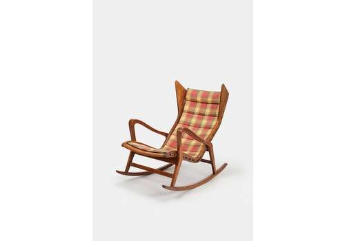 Gio Ponti, Model 572, Cassina Rocking Chair, Italy, 50s
