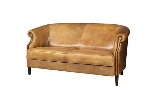 Vintage 20th Century Dutch Sheepskin Leather Sofa