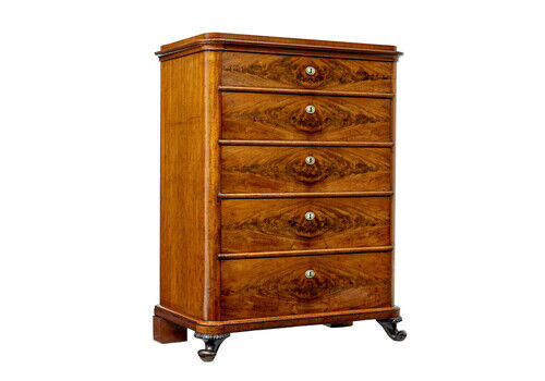 Swedish 19th Century 5 Drawer Chest Of Drawers