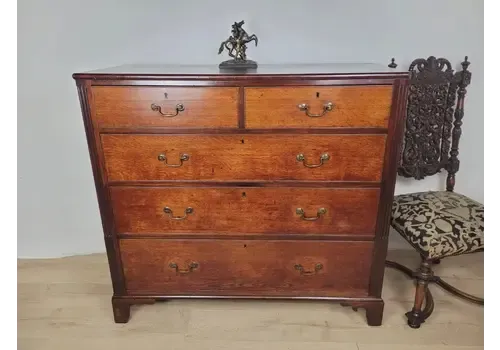 Victorian Chest Of Drawers 2 Over 3 19thc Drop Handles