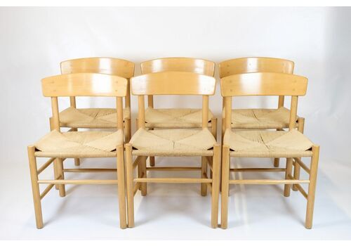 Set Of Six Folk Chairs   Model J39   Folk Chair   Børge Mogensen   Fdb Furniture   1960s