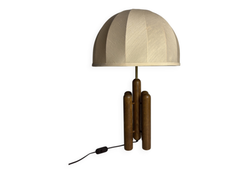 Midcentury Organic Sculptural Architectural Mushroom Table Lamp By Temde