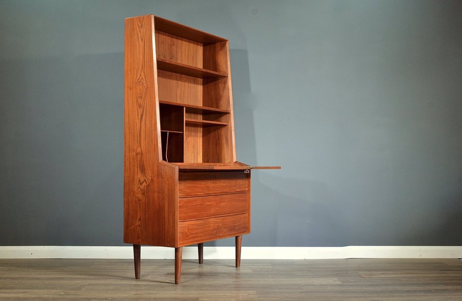 Beautiful Vintage Midcentury Danish Bureau Desk In Stunning Teak Beautiful Vintage Midcentury Danish