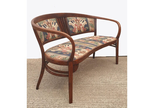 A Rare Labelled And Stamped Thonet Bentwood Settee / Sofa