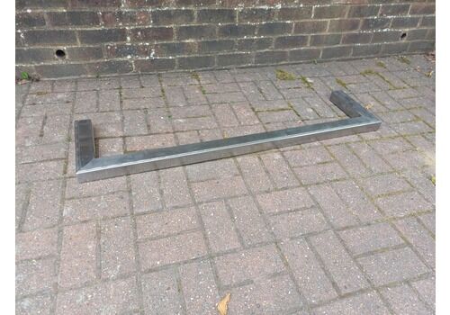 Large Vintage Polished Chrome Art Deco Fireplace Fender With Etched Detailing Traditional Hearth Guard Fire Surround