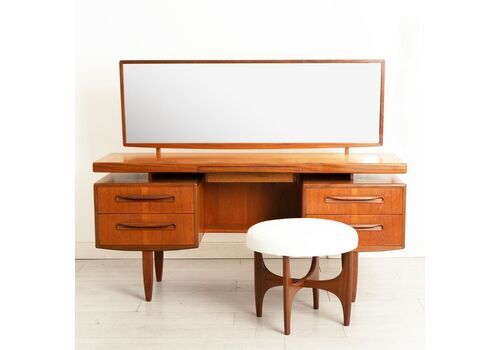 Midcentury Fresco Teak Dressing Table & Stool By G Plan