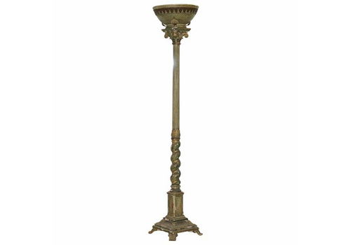 Rare Victorian Hand Painted Italian Venetian Uplighter Floor Standing Lamp