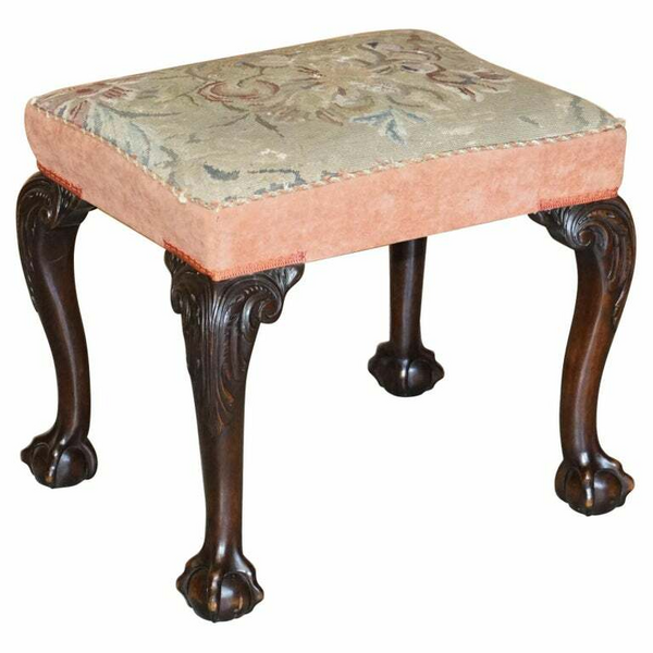Antique Victorian 1880 Hand Carved Claw & Ball Feet Piano Stool Or ...