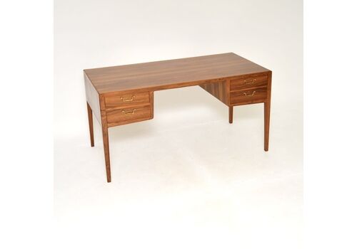 Swedish Vintage Walnut Desk, 1960s