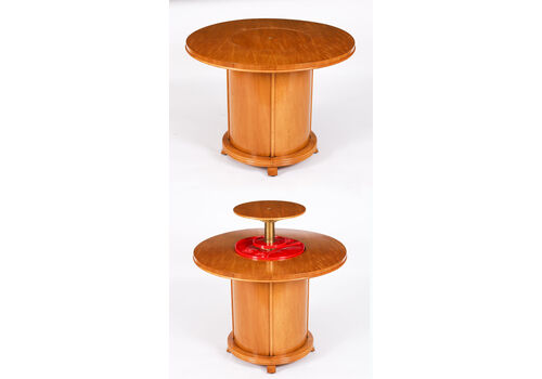 Satin Wood Pop Up Modernist Cocktail Cabinet C1950
