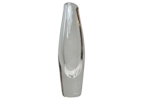 Swedish Modern Torpedo Crystal Vase By Sven Palmqvist For Orrefors, 1950s