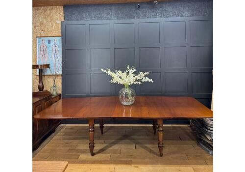 Antique Mahogany Extending Dining Kitchen Table Victorian Pull Out 10 Seater