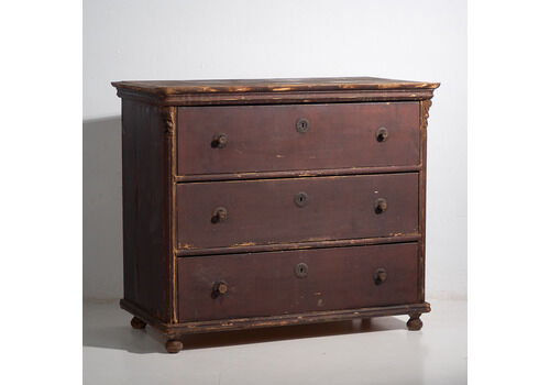 Antique Chest Of Drawers With Dark Patina (C.1920)