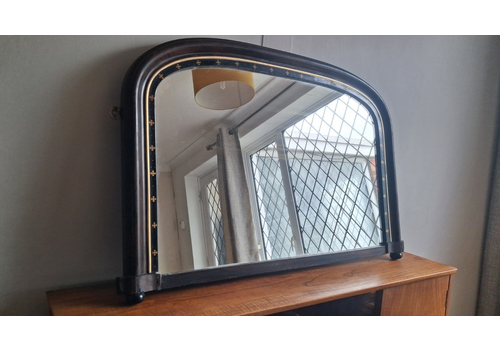 Original Antique Victorian Circa 1880 Mahogany  Overmantel Mirror