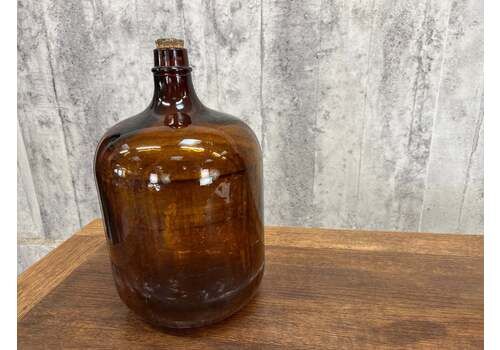 Large Amber Glass Demijohn