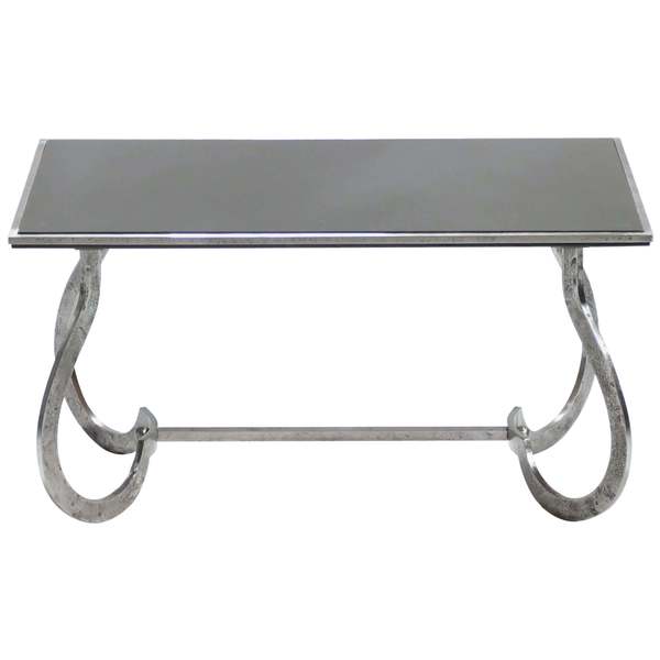 Unique Art Deco Wrought Iron Side Table 1940s
