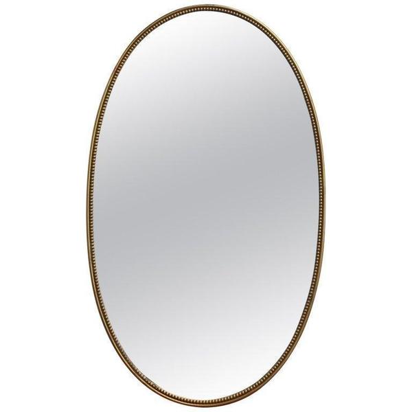 Mid Century Italian Wall Mirror With Beaded Brass Frame Circa Mid Century Italian Wall Mirror With