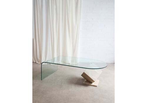 Post Modern Waterfall Glass Coffee Table
