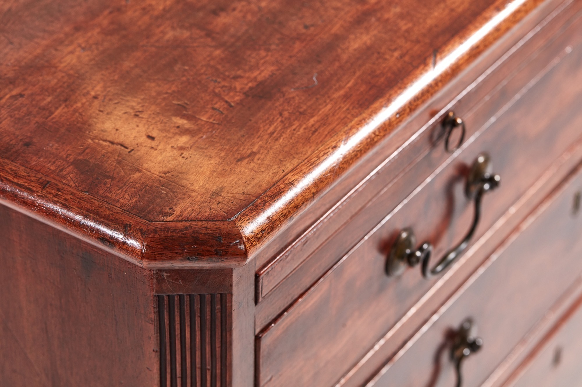 Unusual George Iii Mahogany Chest Of Drawers Vinterior